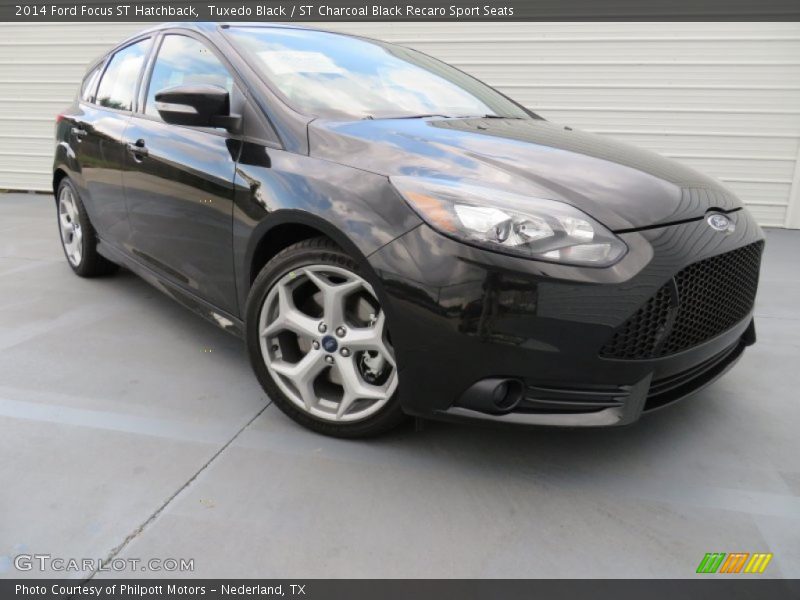 Tuxedo Black / ST Charcoal Black Recaro Sport Seats 2014 Ford Focus ST Hatchback