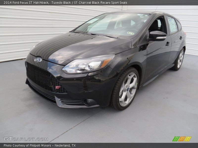 Tuxedo Black / ST Charcoal Black Recaro Sport Seats 2014 Ford Focus ST Hatchback