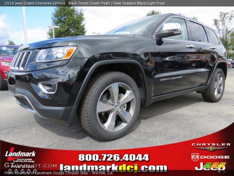 Black Forest Green Pearl / New Zealand Black/Light Frost 2014 Jeep Grand Cherokee Limited