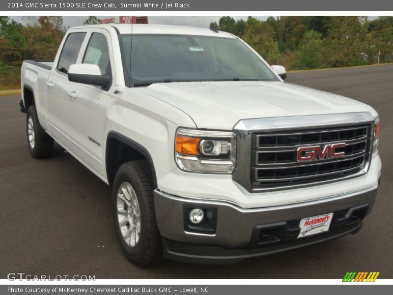 Summit White / Jet Black 2014 GMC Sierra 1500 SLE Crew Cab