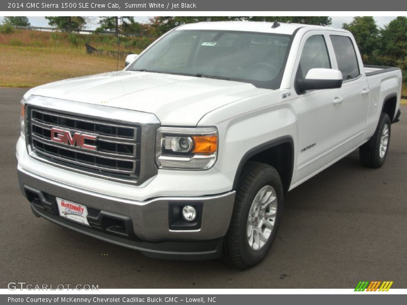 Summit White / Jet Black 2014 GMC Sierra 1500 SLE Crew Cab