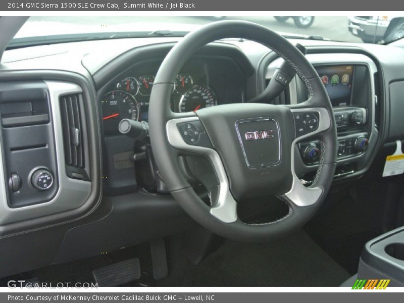 Summit White / Jet Black 2014 GMC Sierra 1500 SLE Crew Cab