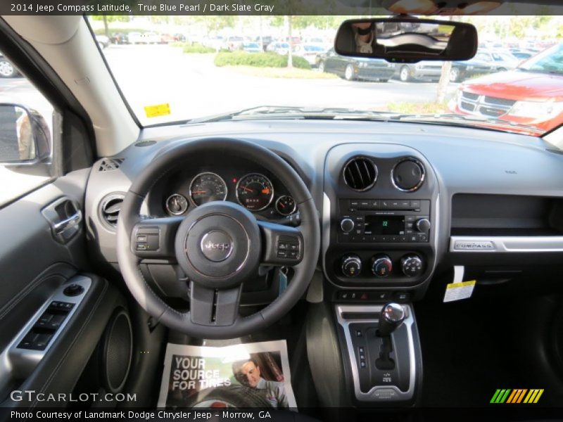 True Blue Pearl / Dark Slate Gray 2014 Jeep Compass Latitude