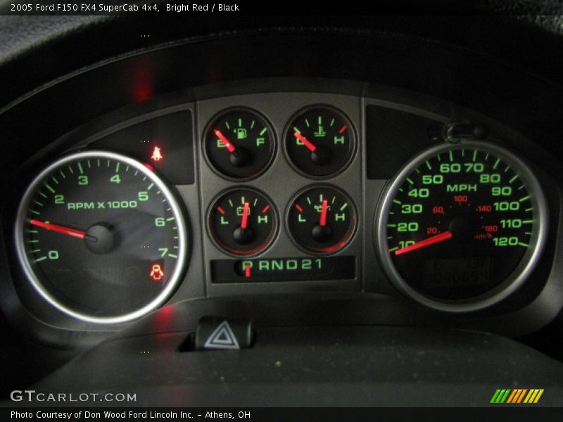 Bright Red / Black 2005 Ford F150 FX4 SuperCab 4x4