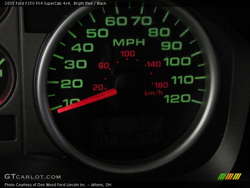 Bright Red / Black 2005 Ford F150 FX4 SuperCab 4x4