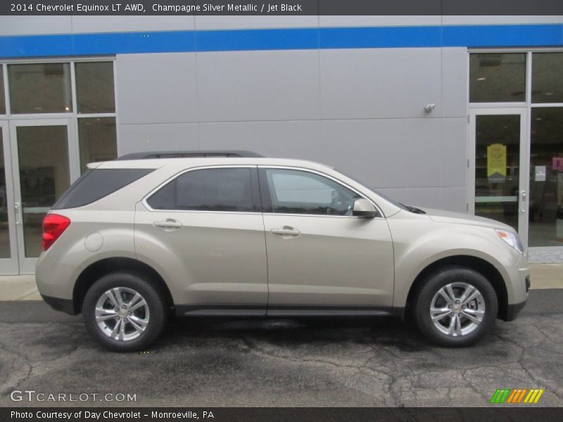 Champagne Silver Metallic / Jet Black 2014 Chevrolet Equinox LT AWD