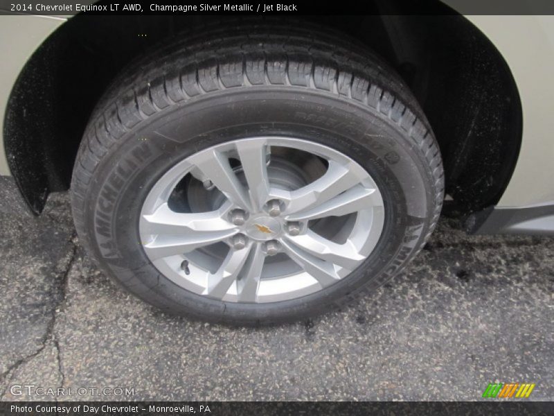 Champagne Silver Metallic / Jet Black 2014 Chevrolet Equinox LT AWD