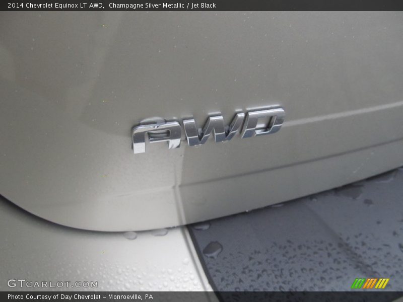 Champagne Silver Metallic / Jet Black 2014 Chevrolet Equinox LT AWD