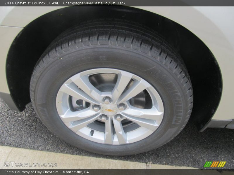 Champagne Silver Metallic / Jet Black 2014 Chevrolet Equinox LT AWD