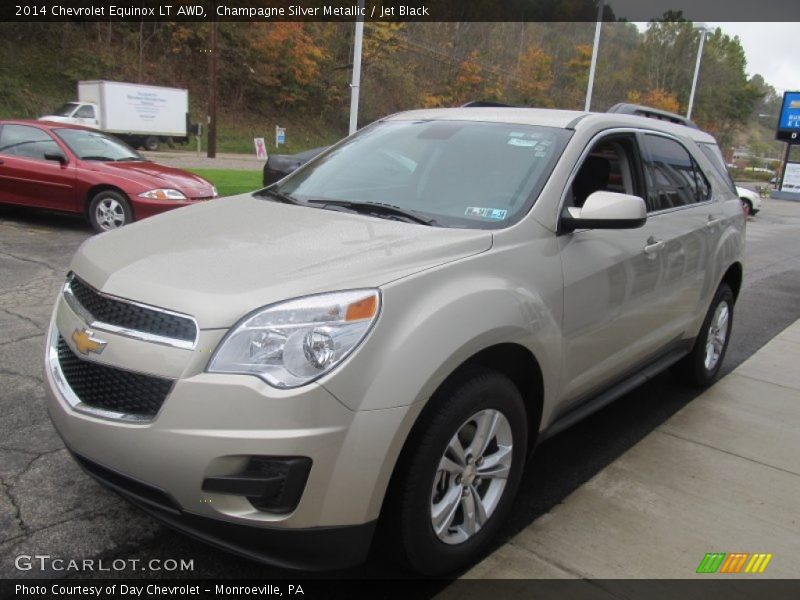 Champagne Silver Metallic / Jet Black 2014 Chevrolet Equinox LT AWD