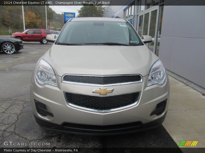 Champagne Silver Metallic / Jet Black 2014 Chevrolet Equinox LT AWD