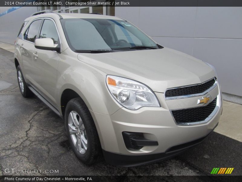 Champagne Silver Metallic / Jet Black 2014 Chevrolet Equinox LT AWD