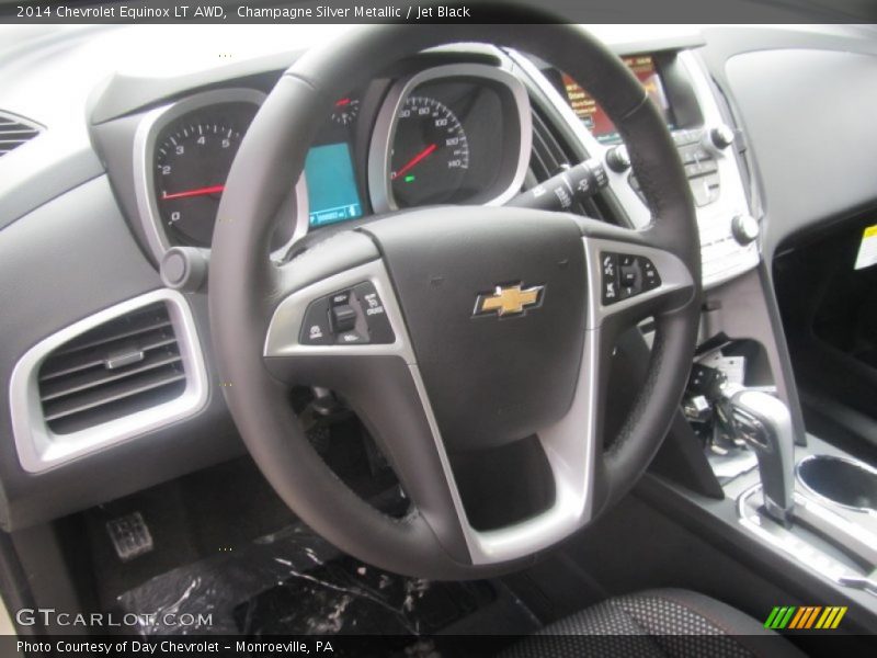 Champagne Silver Metallic / Jet Black 2014 Chevrolet Equinox LT AWD