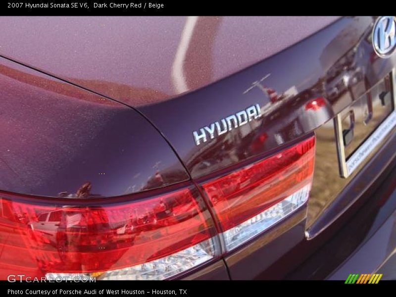 Dark Cherry Red / Beige 2007 Hyundai Sonata SE V6