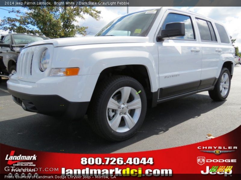 Bright White / Dark Slate Gray/Light Pebble 2014 Jeep Patriot Latitude