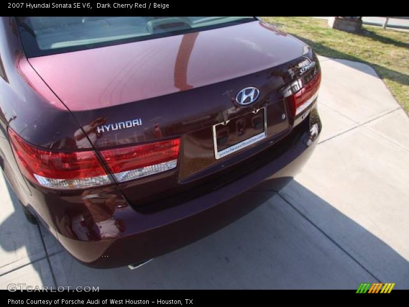 Dark Cherry Red / Beige 2007 Hyundai Sonata SE V6