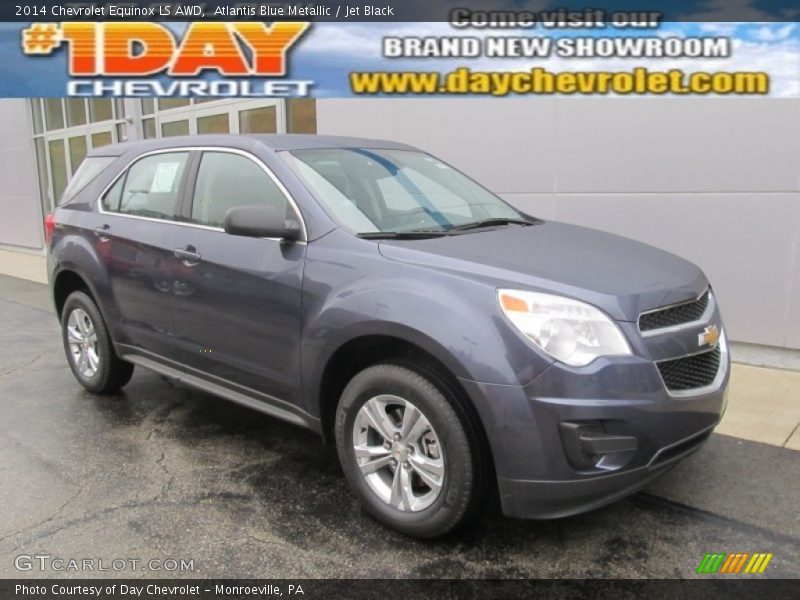 Atlantis Blue Metallic / Jet Black 2014 Chevrolet Equinox LS AWD
