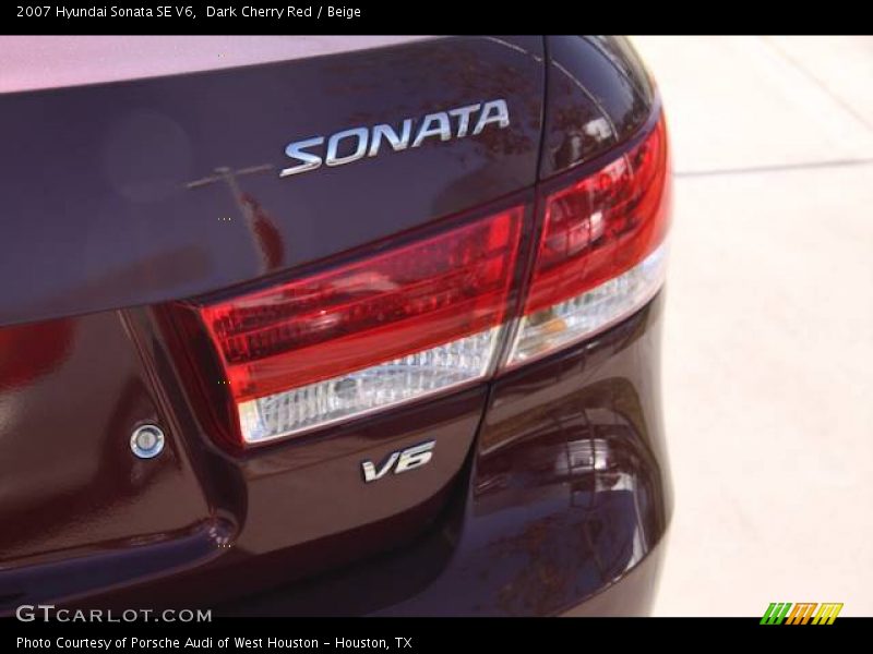 Dark Cherry Red / Beige 2007 Hyundai Sonata SE V6