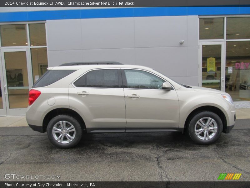 Champagne Silver Metallic / Jet Black 2014 Chevrolet Equinox LT AWD
