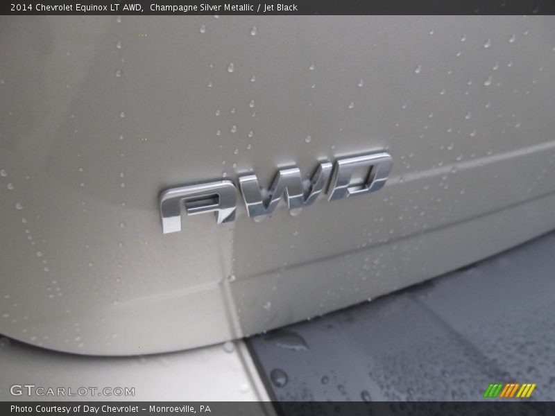 Champagne Silver Metallic / Jet Black 2014 Chevrolet Equinox LT AWD