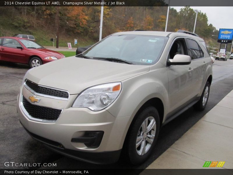 Champagne Silver Metallic / Jet Black 2014 Chevrolet Equinox LT AWD