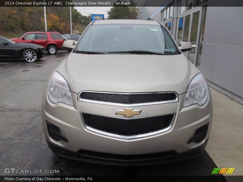 Champagne Silver Metallic / Jet Black 2014 Chevrolet Equinox LT AWD