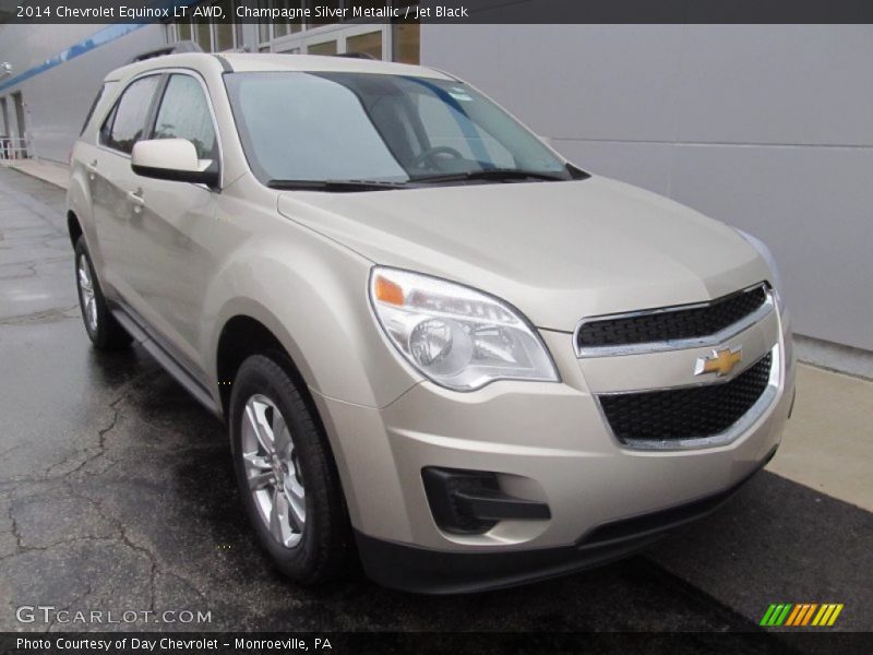 Champagne Silver Metallic / Jet Black 2014 Chevrolet Equinox LT AWD