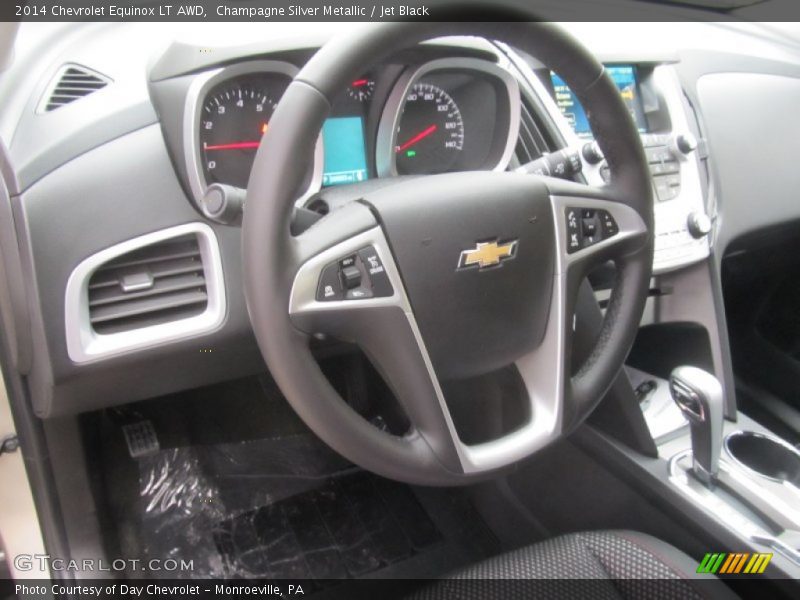 Champagne Silver Metallic / Jet Black 2014 Chevrolet Equinox LT AWD