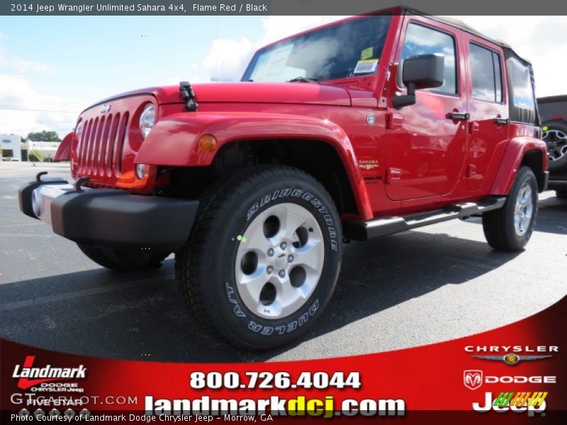 Flame Red / Black 2014 Jeep Wrangler Unlimited Sahara 4x4