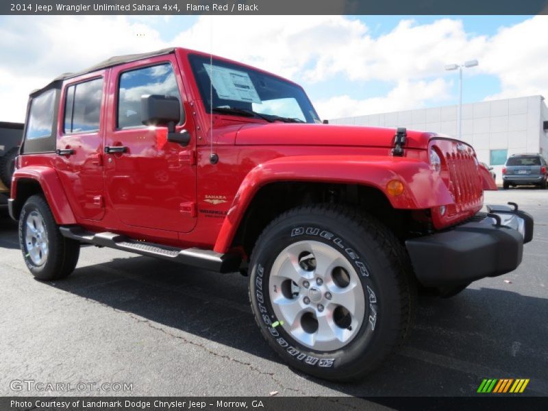 Flame Red / Black 2014 Jeep Wrangler Unlimited Sahara 4x4