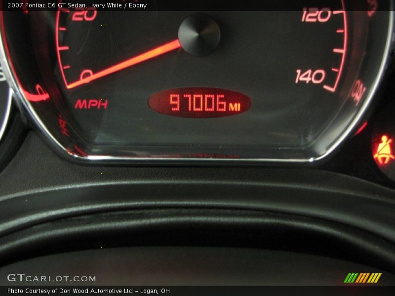 Ivory White / Ebony 2007 Pontiac G6 GT Sedan