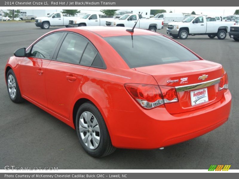 Red Hot / Jet Black/Medium Titanium 2014 Chevrolet Cruze LS