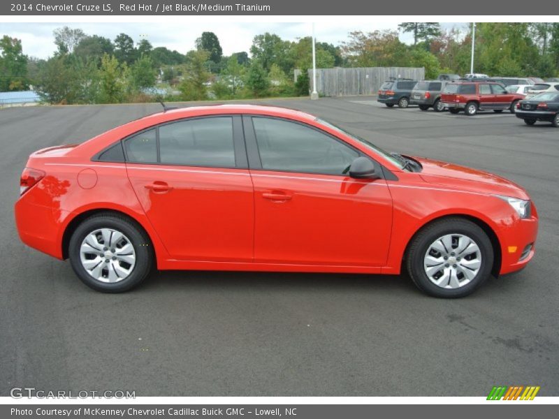 Red Hot / Jet Black/Medium Titanium 2014 Chevrolet Cruze LS