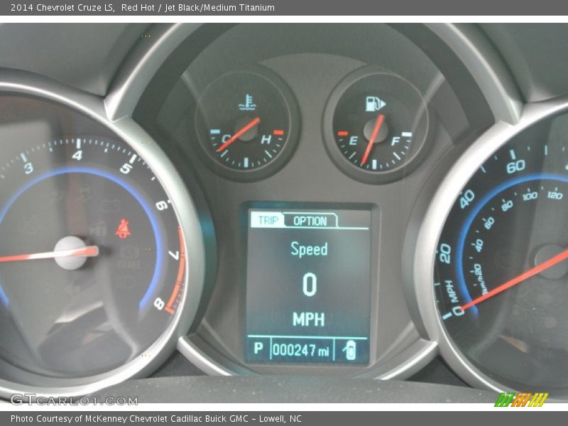 Red Hot / Jet Black/Medium Titanium 2014 Chevrolet Cruze LS