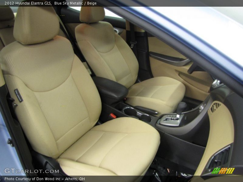 Blue Sky Metallic / Beige 2012 Hyundai Elantra GLS