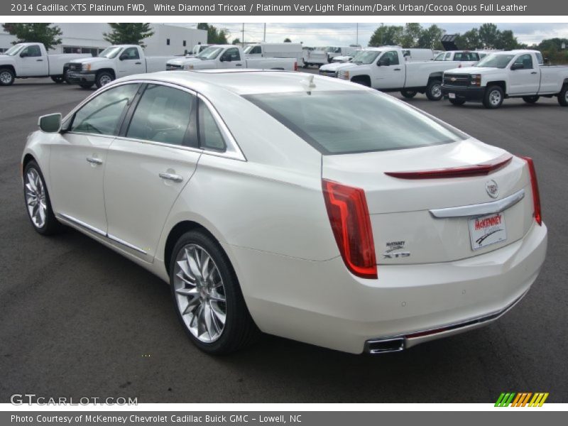 White Diamond Tricoat / Platinum Very Light Platinum/Dark Urban/Cocoa Opus Full Leather 2014 Cadillac XTS Platinum FWD