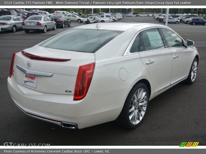 White Diamond Tricoat / Platinum Very Light Platinum/Dark Urban/Cocoa Opus Full Leather 2014 Cadillac XTS Platinum FWD