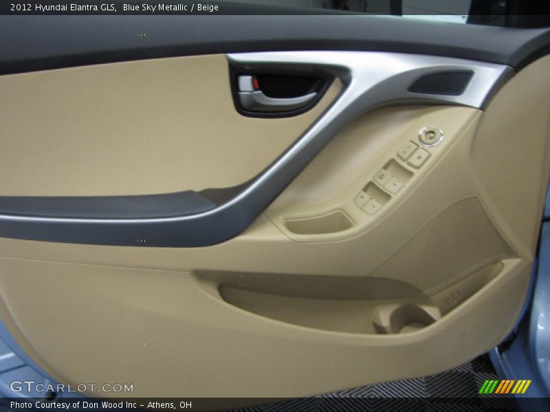 Blue Sky Metallic / Beige 2012 Hyundai Elantra GLS