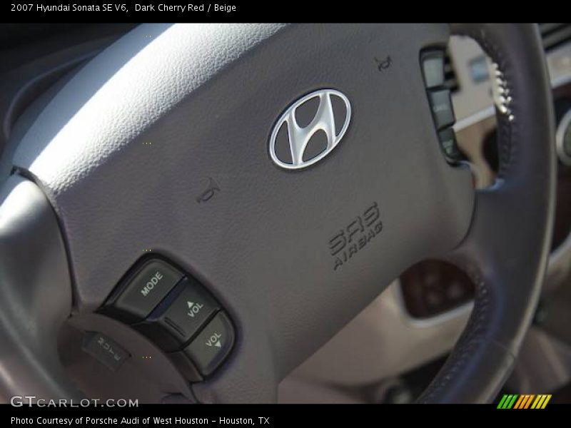 Dark Cherry Red / Beige 2007 Hyundai Sonata SE V6