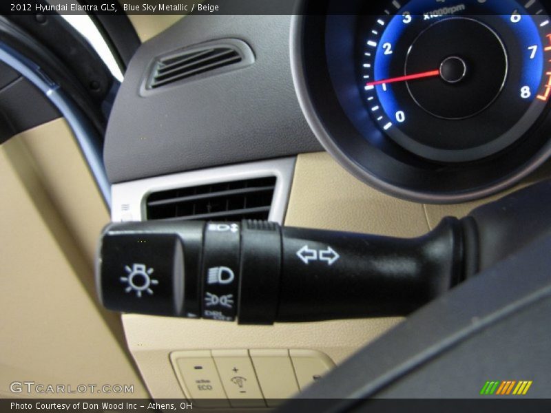 Blue Sky Metallic / Beige 2012 Hyundai Elantra GLS