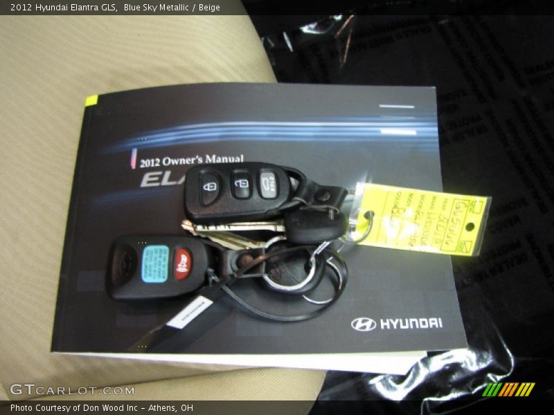 Blue Sky Metallic / Beige 2012 Hyundai Elantra GLS