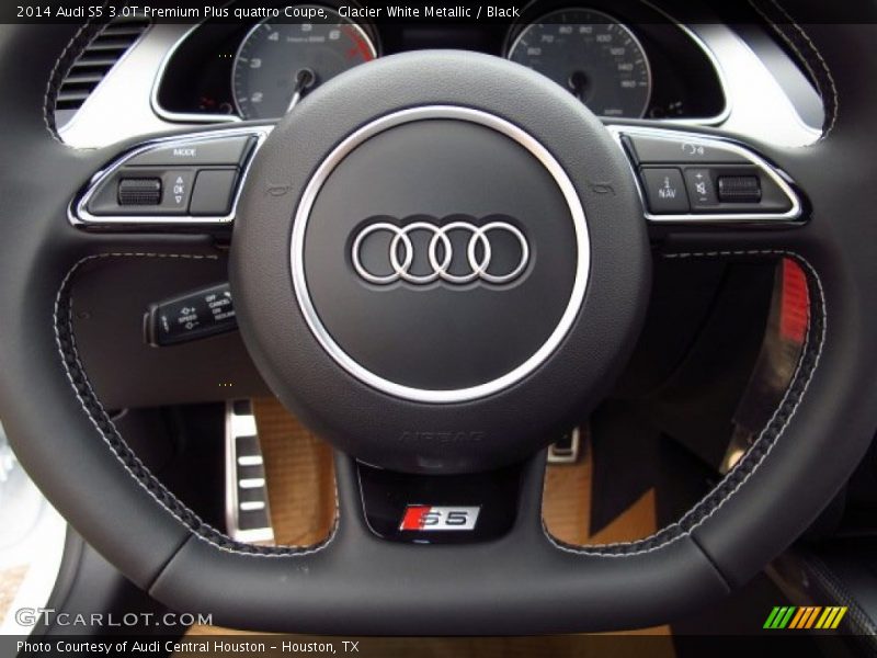 Glacier White Metallic / Black 2014 Audi S5 3.0T Premium Plus quattro Coupe