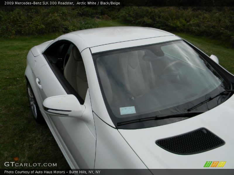 Arctic White / Black/Beige 2009 Mercedes-Benz SLK 300 Roadster