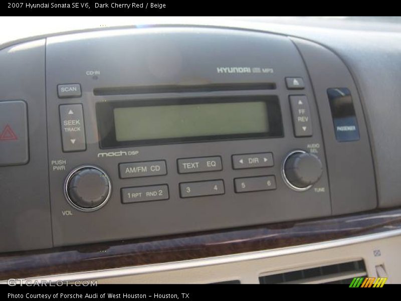 Dark Cherry Red / Beige 2007 Hyundai Sonata SE V6
