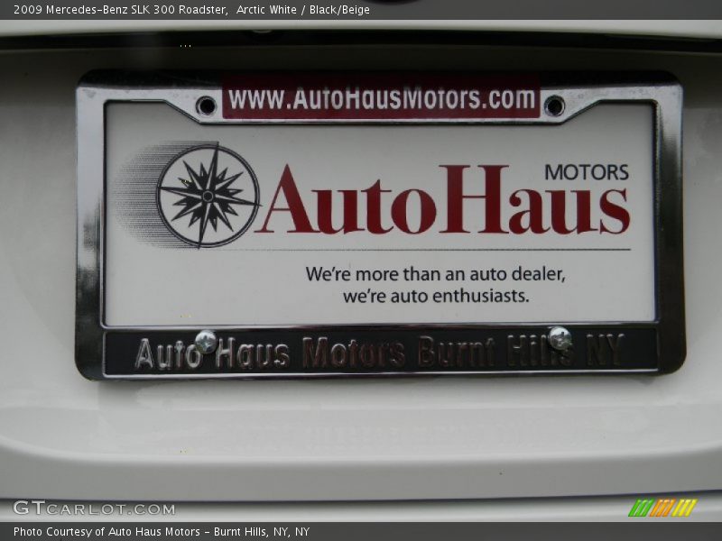 Arctic White / Black/Beige 2009 Mercedes-Benz SLK 300 Roadster