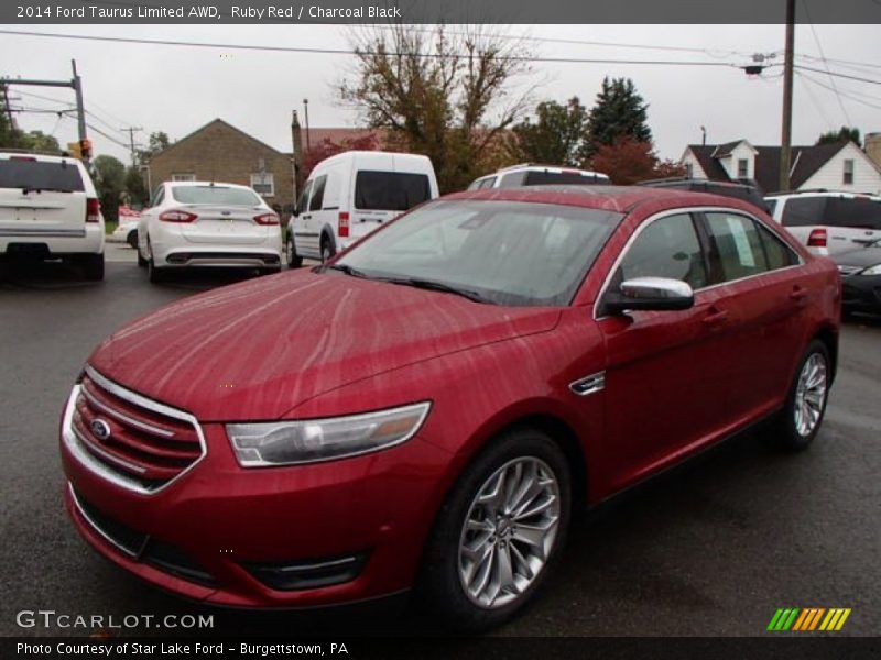 Ruby Red / Charcoal Black 2014 Ford Taurus Limited AWD