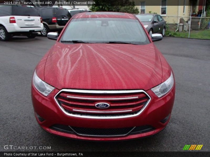 Ruby Red / Charcoal Black 2014 Ford Taurus Limited AWD