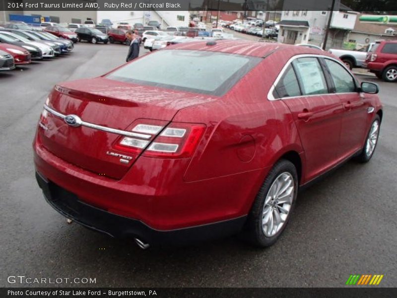 Ruby Red / Charcoal Black 2014 Ford Taurus Limited AWD
