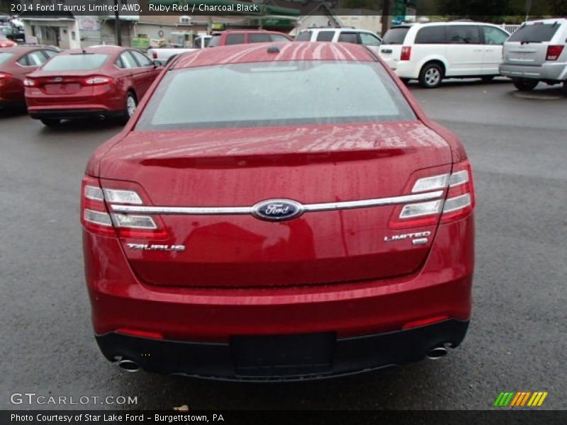 Ruby Red / Charcoal Black 2014 Ford Taurus Limited AWD