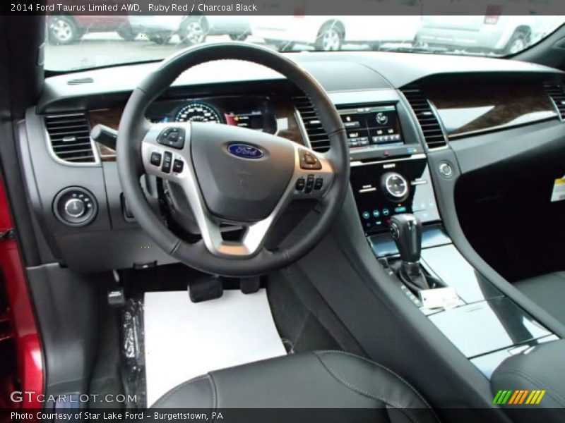 Ruby Red / Charcoal Black 2014 Ford Taurus Limited AWD